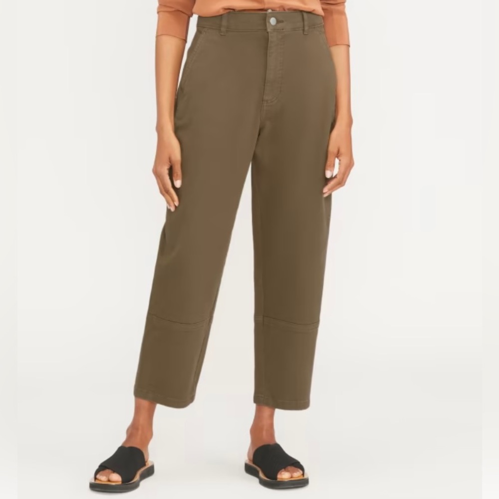 Everlane Utility Barrel Pant - Dark Moss - Size 0